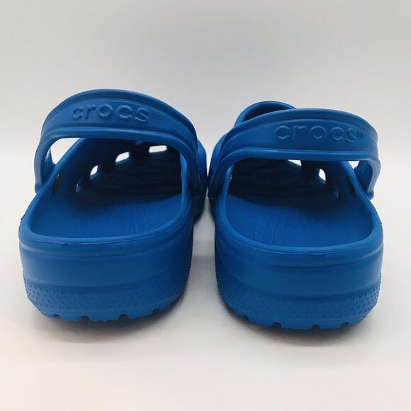 CROCS Classic Men's 12 Blue Clogs 10001 Adjustable Strap Mule Water Slide Sandal - Picture 4 of 11